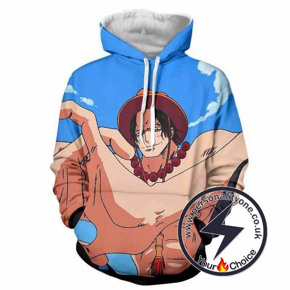 One Piece - Ace Spirit 3D - Hoodies